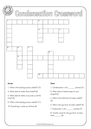 Condensation Crossword