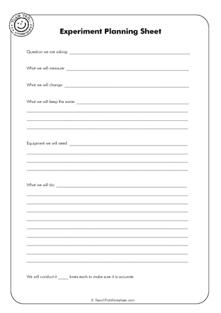 Experiment Planning Sheet