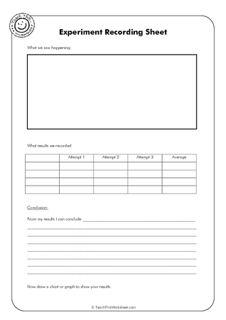 Experiment Recording Sheet