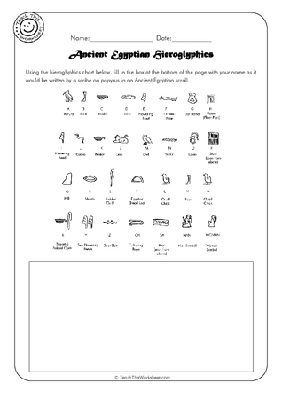 Ancient Egypt - 10 Heiroglyphics