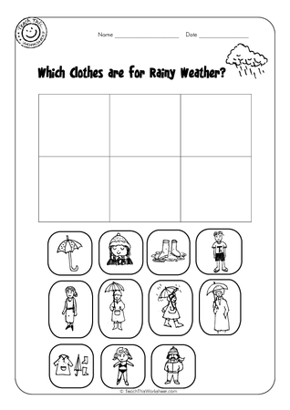 Which clothes are for rainy weather?