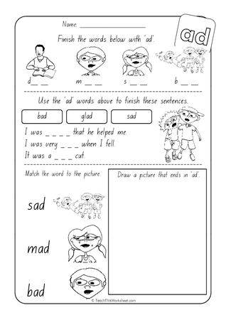 Word Families - ad - NSW Print