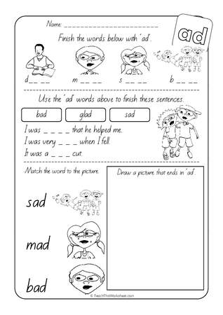 Word Families - ad - NZ Print