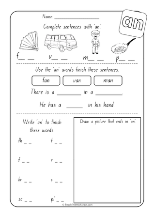 Word Families - an - NSW Print