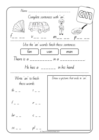 Word Families - AN - NZ Print
