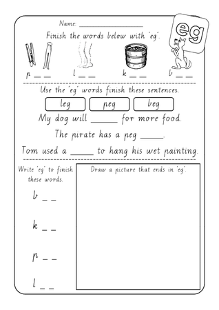 Word Families - eg - VIC Pre-Cursive