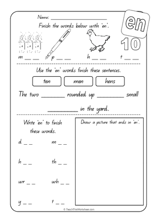 Word Families - en - QLD Print