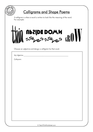 Calligrams and Shape Poems
