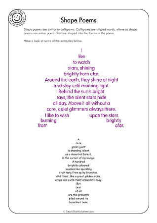 Shape Poems