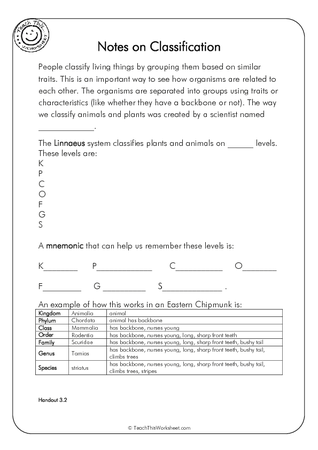 Notes on Classification