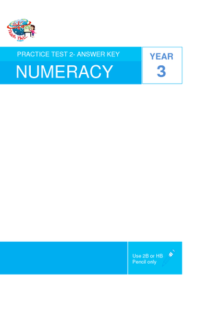 Year 3 - P2 Numeracy - ANSWERS