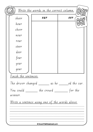 EER and EAR - VIC Pre-Cursive (8 pg)