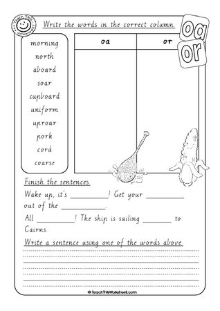 OA and OR - VIC Pre-Cursive (7 pg)