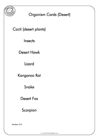 Desert Organisms