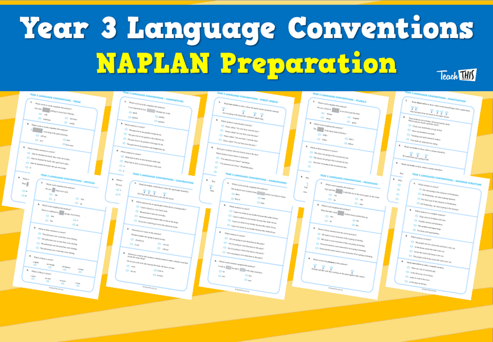 Year 3 Language Conventions NAPLAN Preparation
