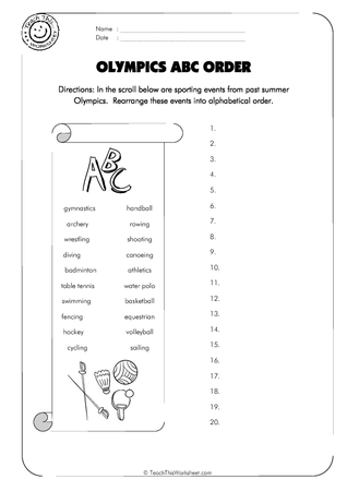 Olympic Alphabetical Order