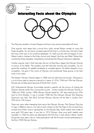 Olympic Myths and Facts