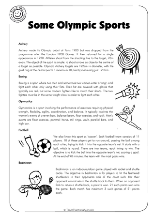 Olympic Sports Comprehension