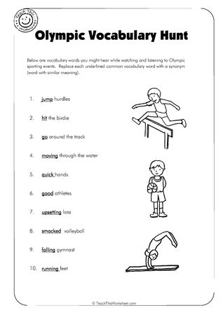Olympic Synonyms Hunt
