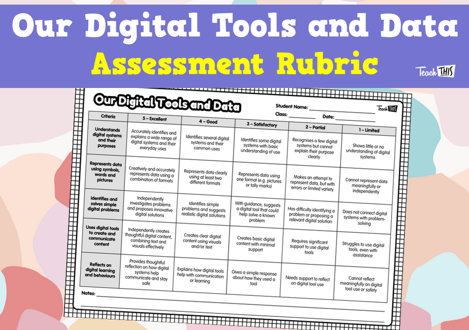 Our Digital Tools and Data Assessment Rubric