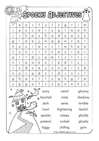 Spooky Adjectives