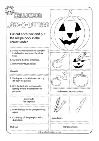 Jack-o-Lantern Scrambled Procedure