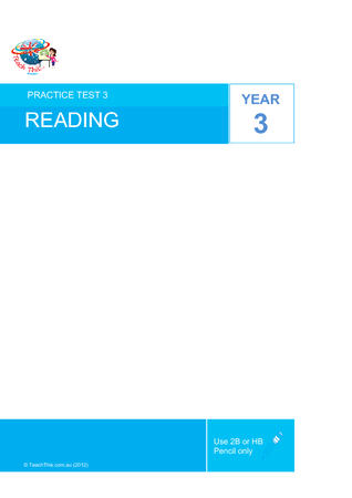 Year 3 - P3 Reading