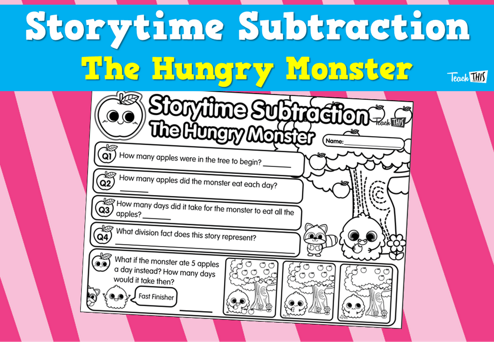 Storytime Subtraction - The Hungry Monster