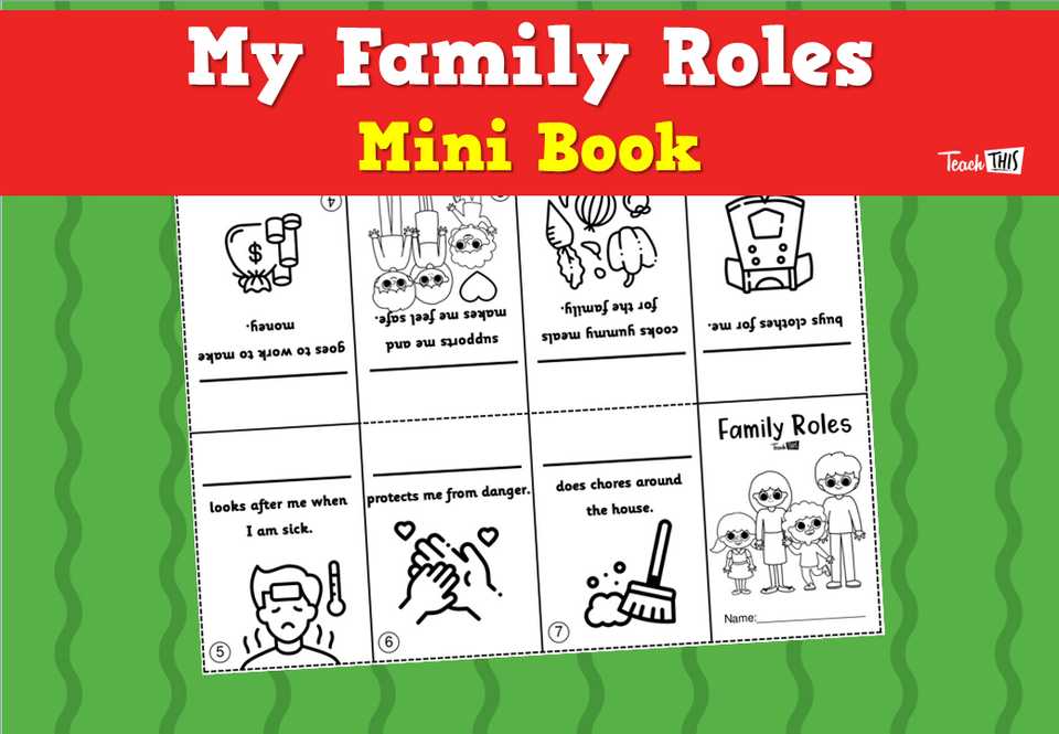 My Family Roles Mini Book