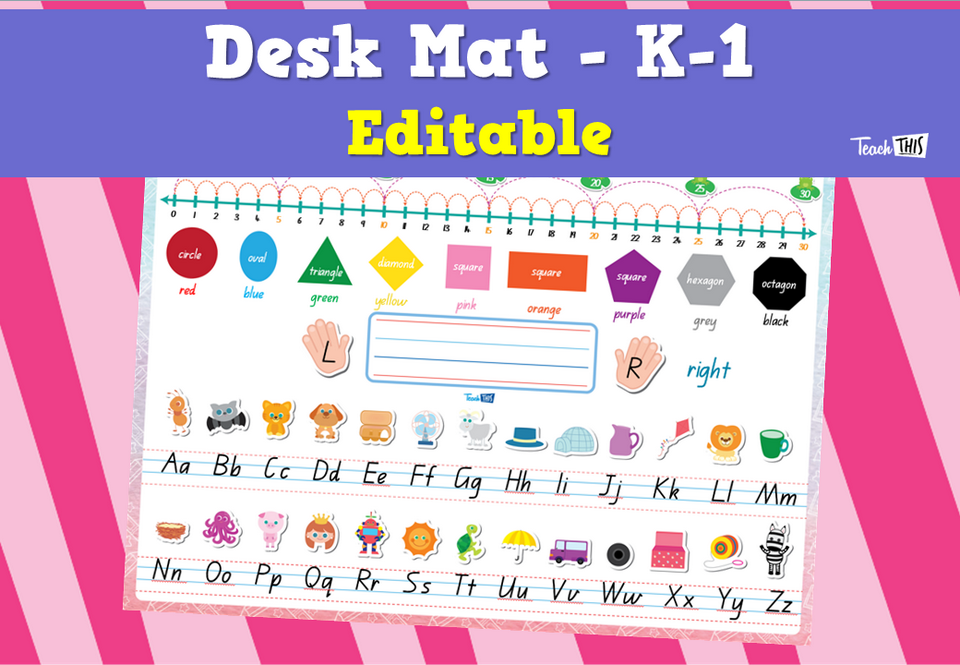 Desk Mat K-1 - Editable