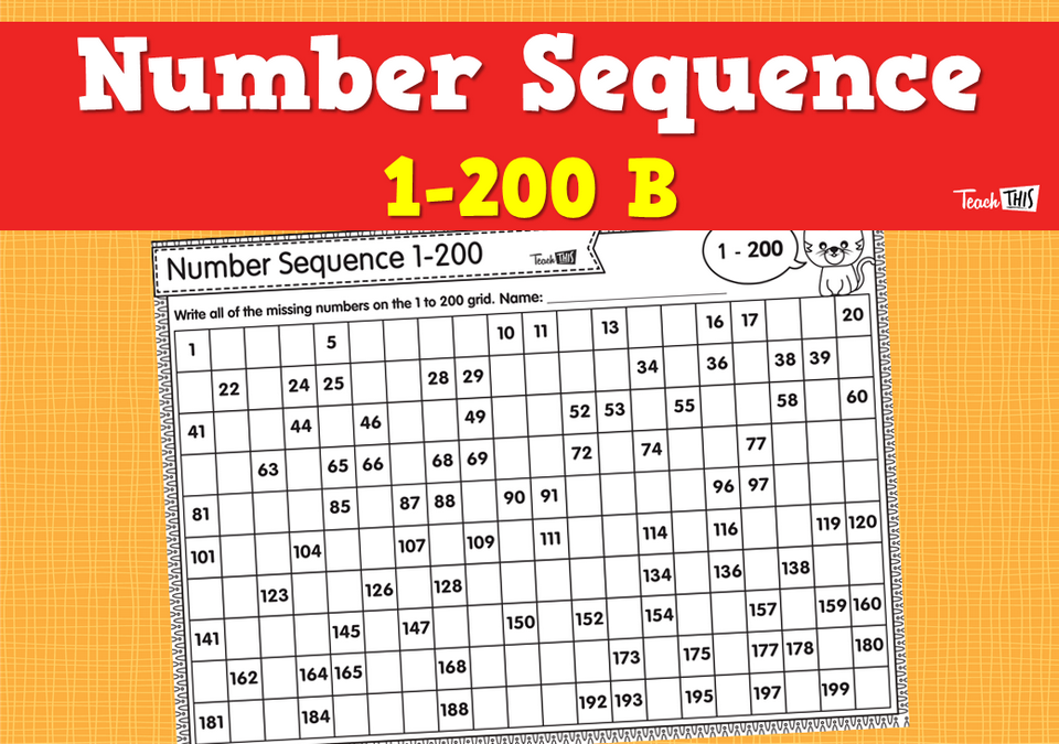 Number Sequences 1-200 B