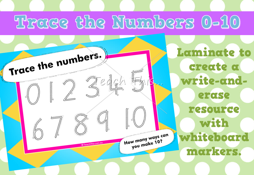 Trace the Numbers - 0 to 10