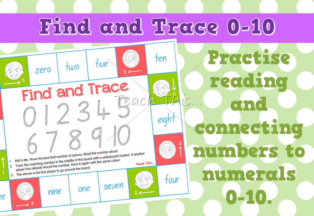 Find and Trace - Numeral and word to 10