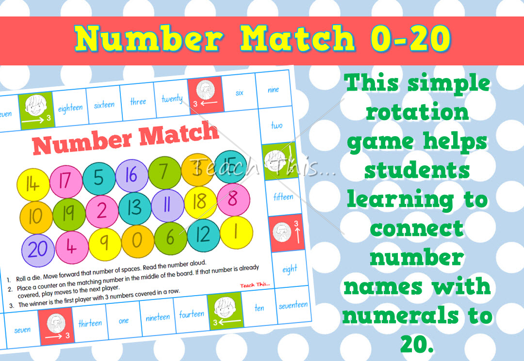 Number Match - Numeral and Word to 20