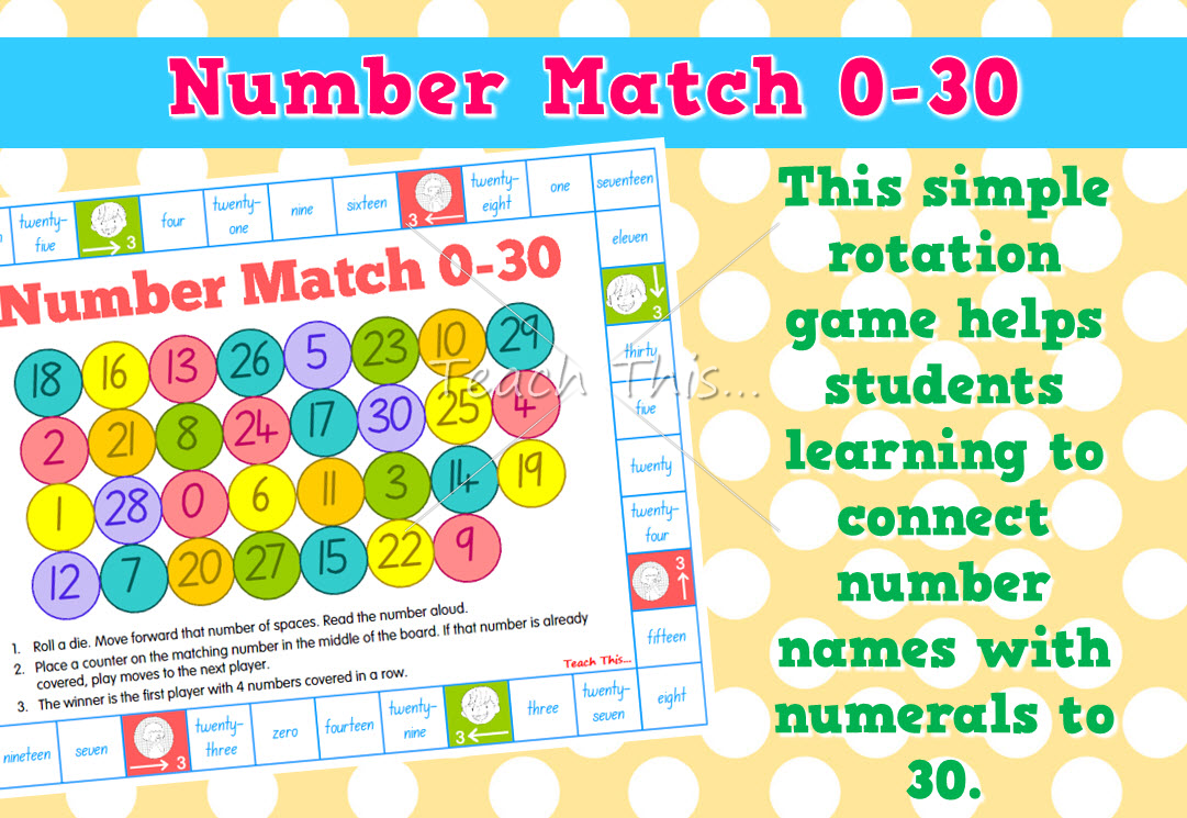 Number Match - Numeral and Word to 30