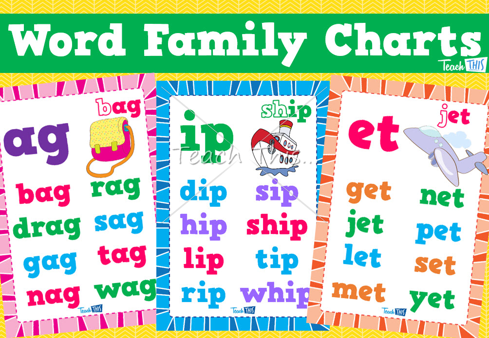 Word Family Charts