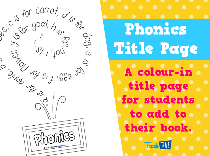 Phonics Title Page