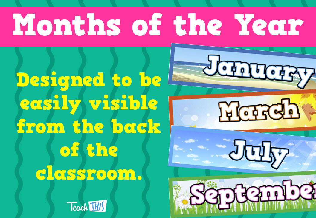 Months of the Year - Wall Display