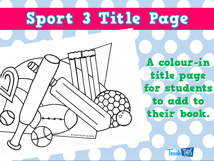 Sport 3 Title Page