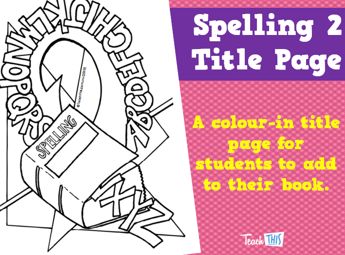 Spelling 2 Title Page