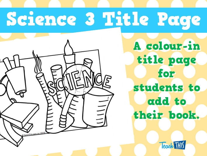 Science 3 Title Page