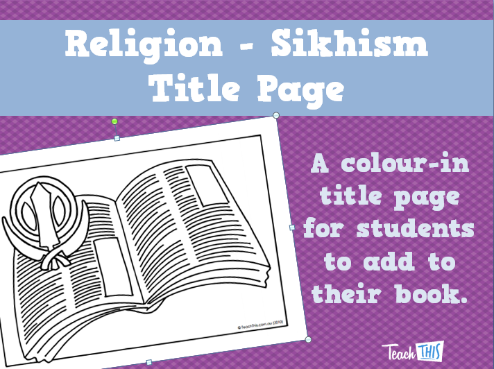 Religion - Sikhism Title Page