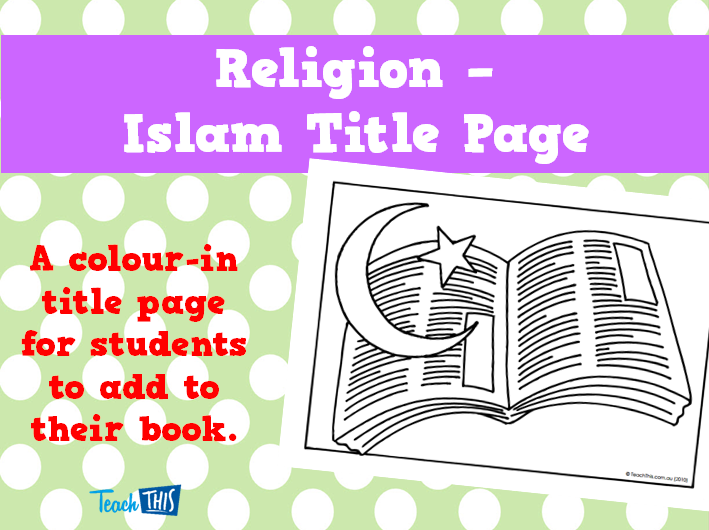 Religion - Islam Title Page