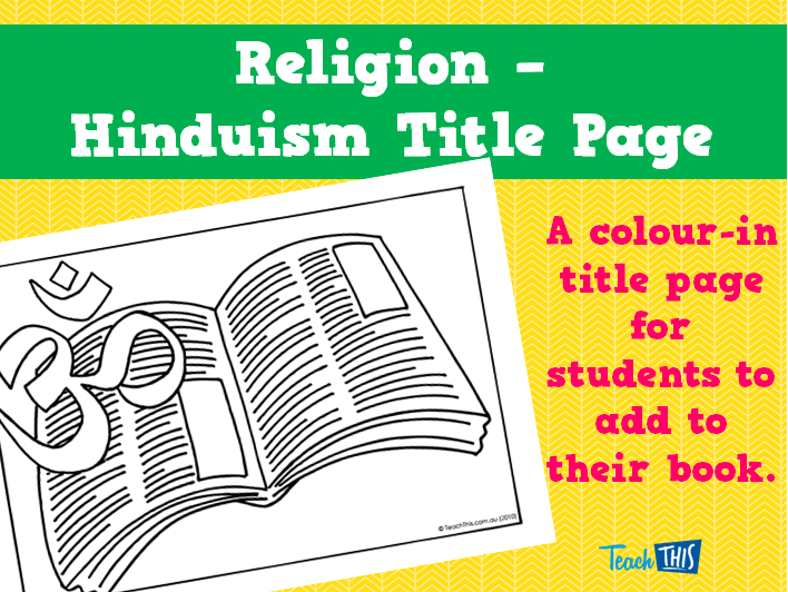 Religion - Hinduism Title Page