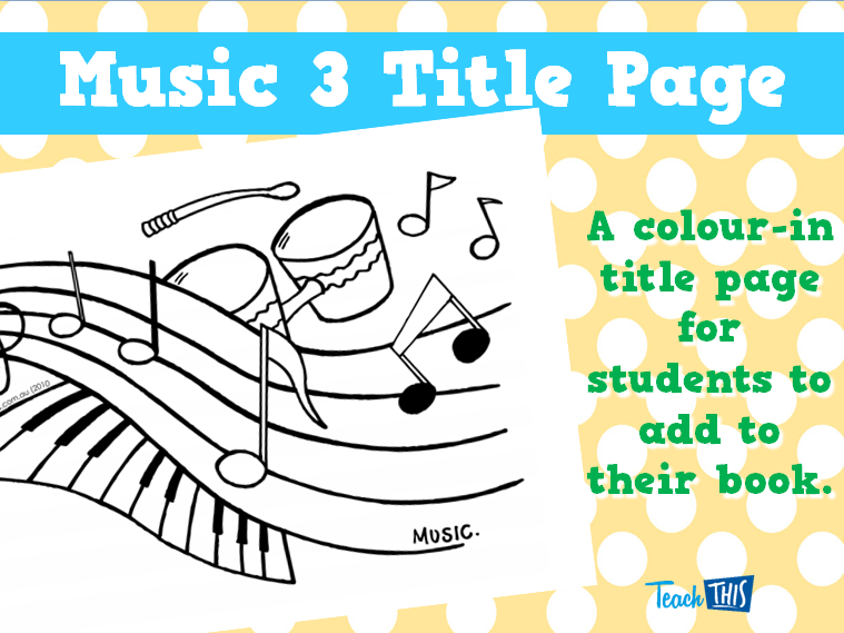 Music 3 Title Page