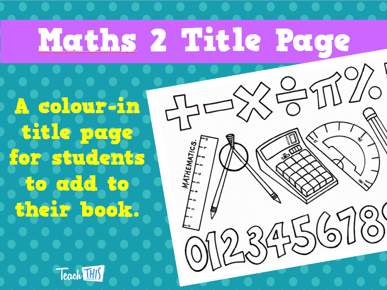 Math 2 Title Page