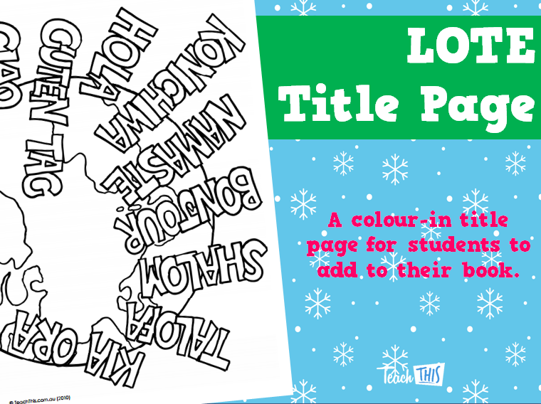LOTE Title Page