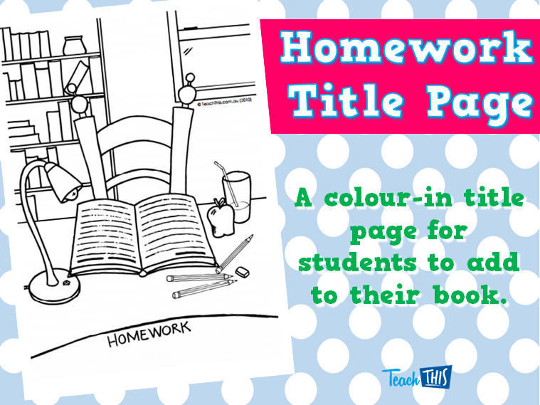 Homework Title Page