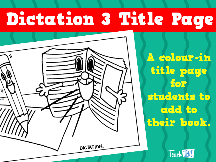 Dictation 3 Title Page