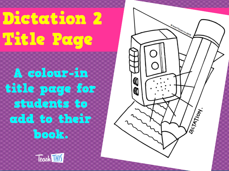 Dictation 2 Title Page